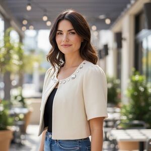 Saks Fifth Avenue cropped wool bolero jacket vintage